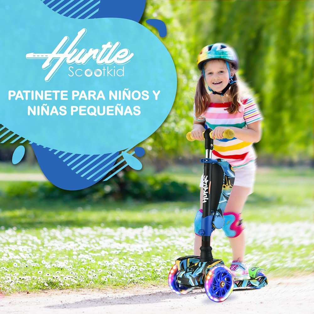 Exciting 3-Wheeled Scooter for Kids with LED Light-Up Wheels, Adjustable Lean-To-Steer Handlebar, and Comfortable Foldable Seat - Perfect for Ages 1-14!
