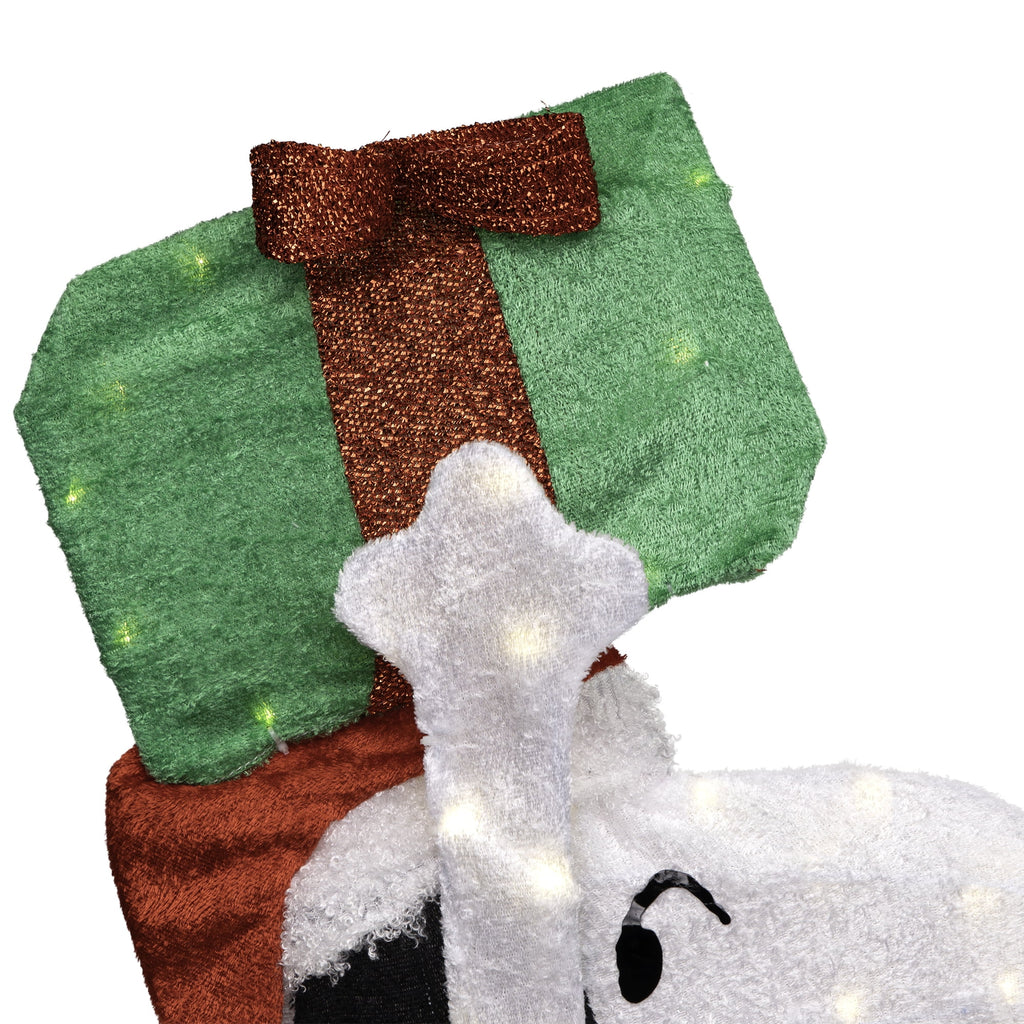 32" Prelit Snoopy Holding Present - Festive Outdoor Christmas Decoration with Clear Lights