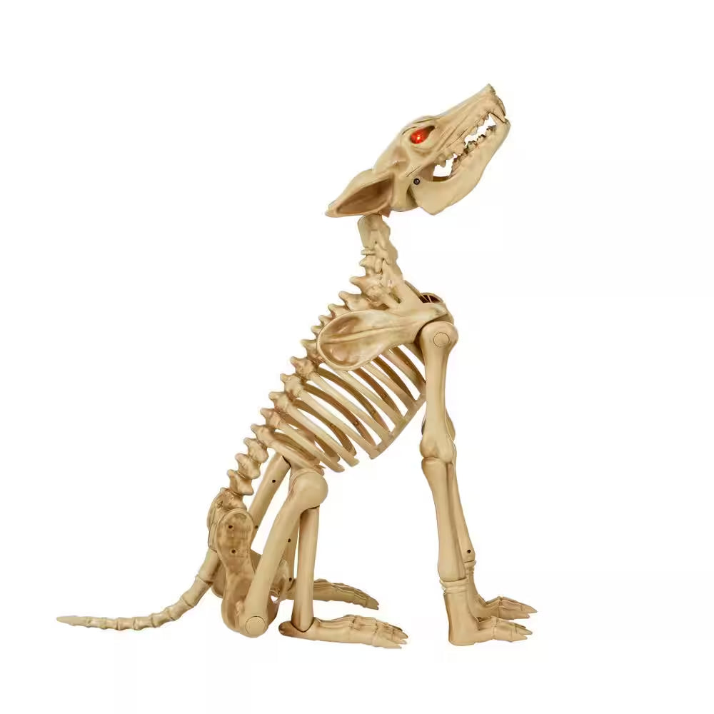 2.5 Ft. Animated LED Skeleton Wolf
